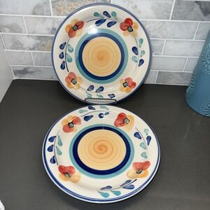 2 Table Tops Gallery Morning Glory Dinner Plates Replacement 10.5 Inches
